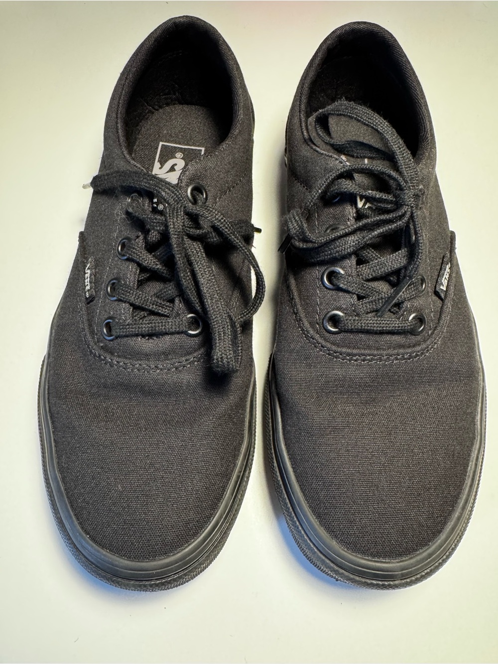 Vans Black Low-Top Canvas Sneakers